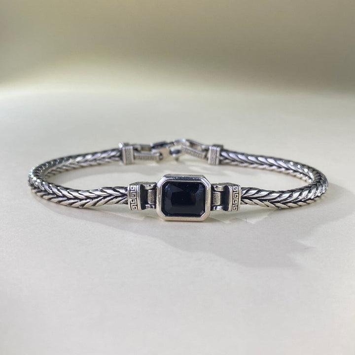 DarkCharm - Bracciale con Pietra Preziosa Onice
