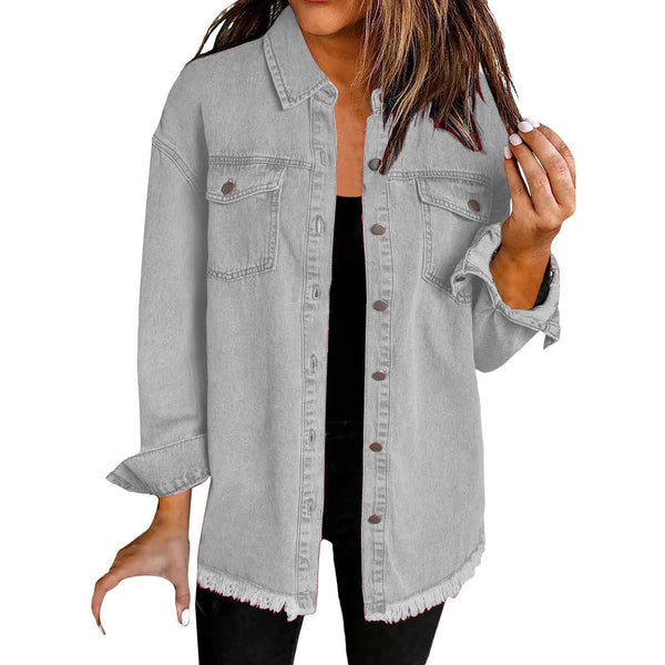 Kahlia - Giacca in Denim a Maniche Lunghe