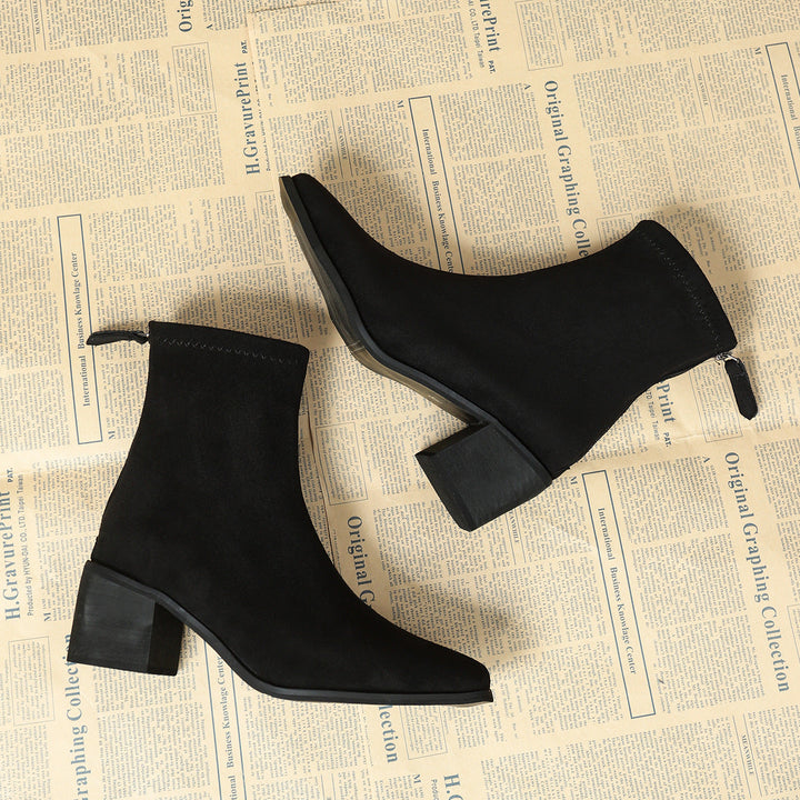 Sheley - Eleganti Stivaletti In Pelle Scamosciata
