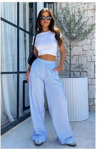Evgenia - Pantaloni Lounge Dal Taglio Ampio Con Fascia Elastica In Vita