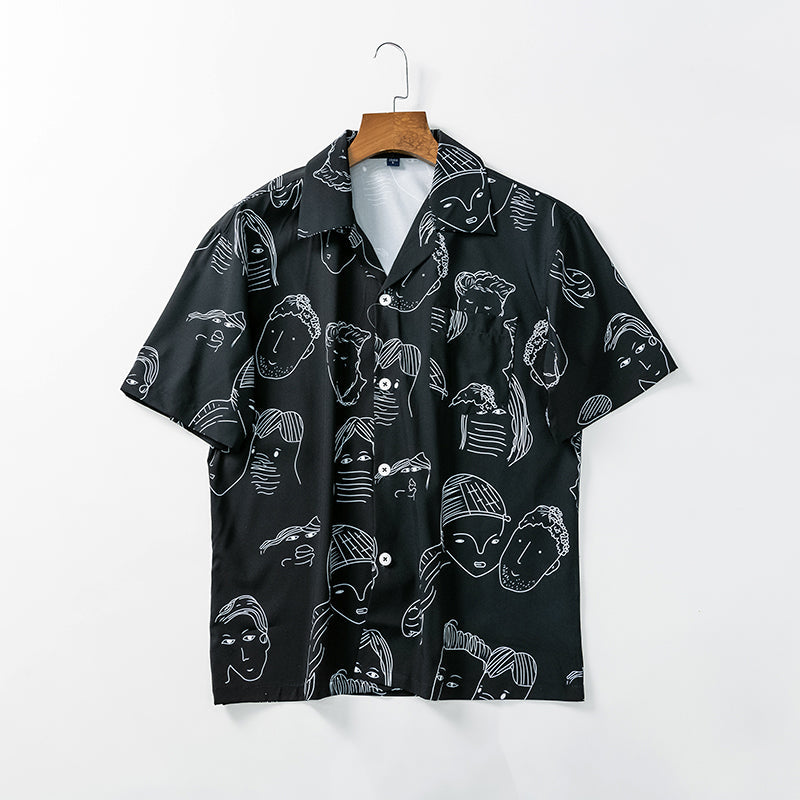 Bertrend - Camicia Stampata a Maniche Corte