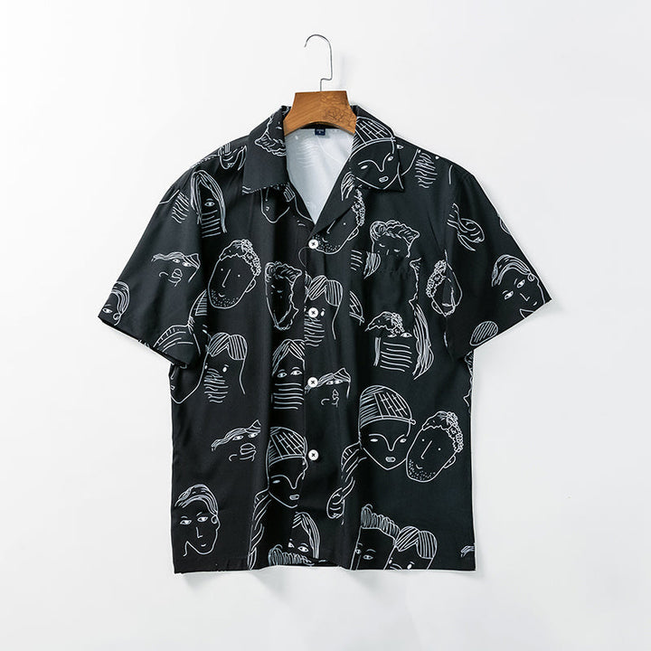 Bertrend - Camicia Stampata a Maniche Corte
