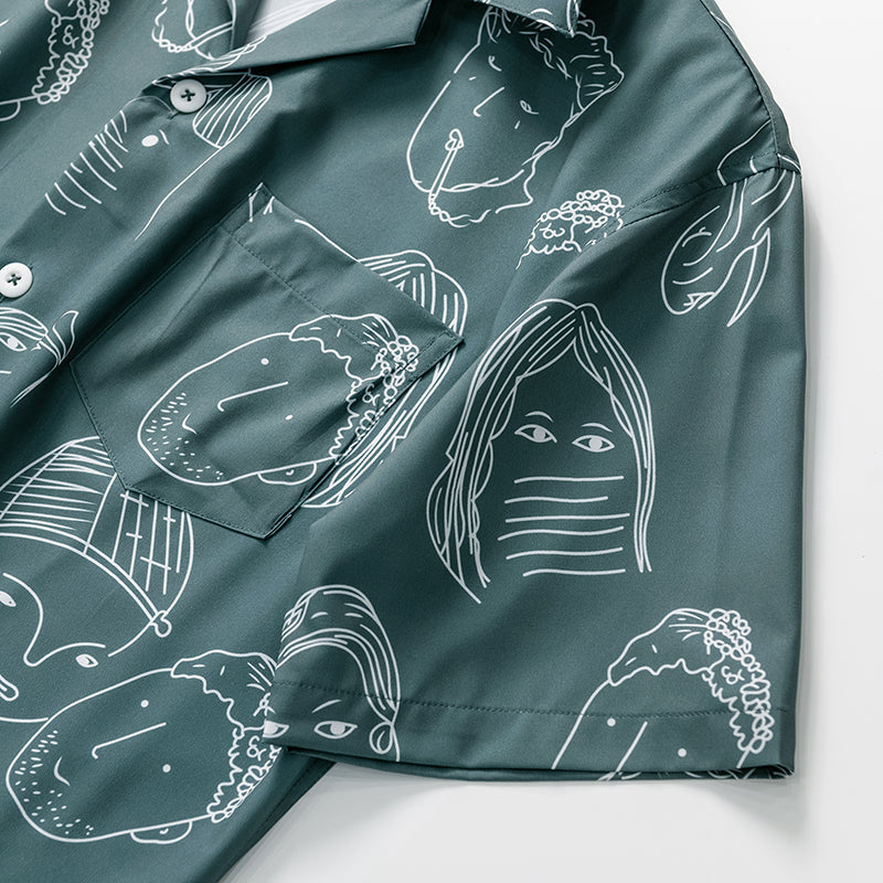 Bertrend - Camicia Stampata a Maniche Corte