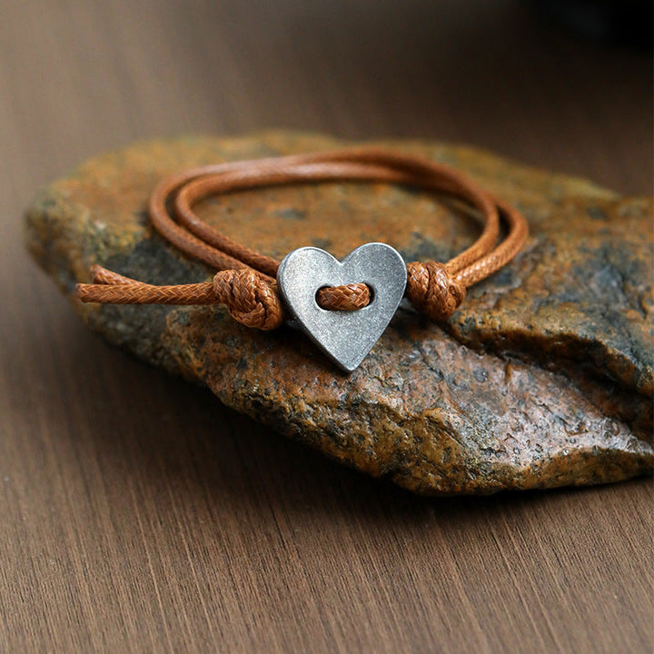 Lovenna - Bracciale Fatto a Mano con Simbolo del Cuore