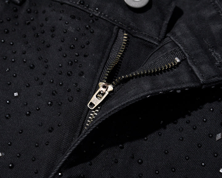 Jake - Jeans Slim Fit A Vita Alta Con Strass