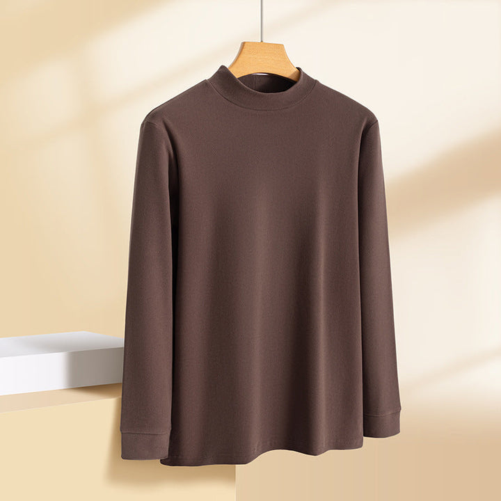 Zimran - Camicia a Maniche Lunghe Con Collo Rotondo