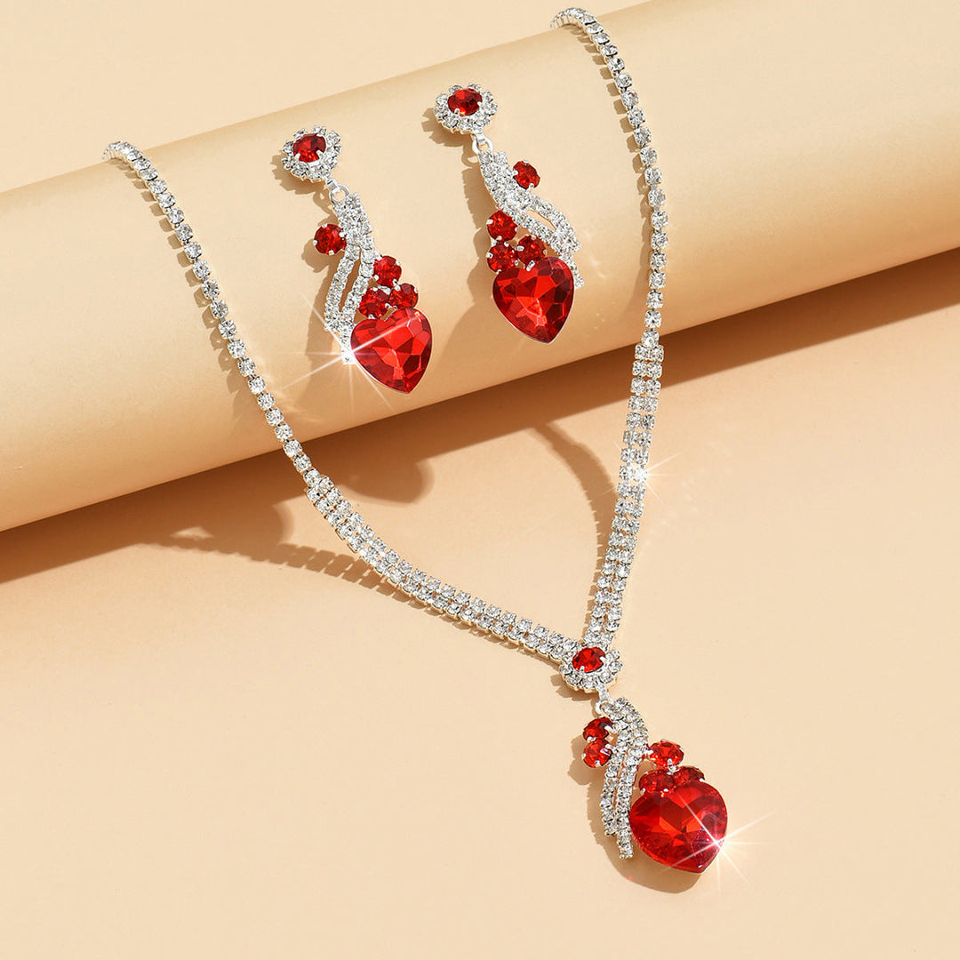 Lelia - Set Di Orecchini e Collana Con Strass