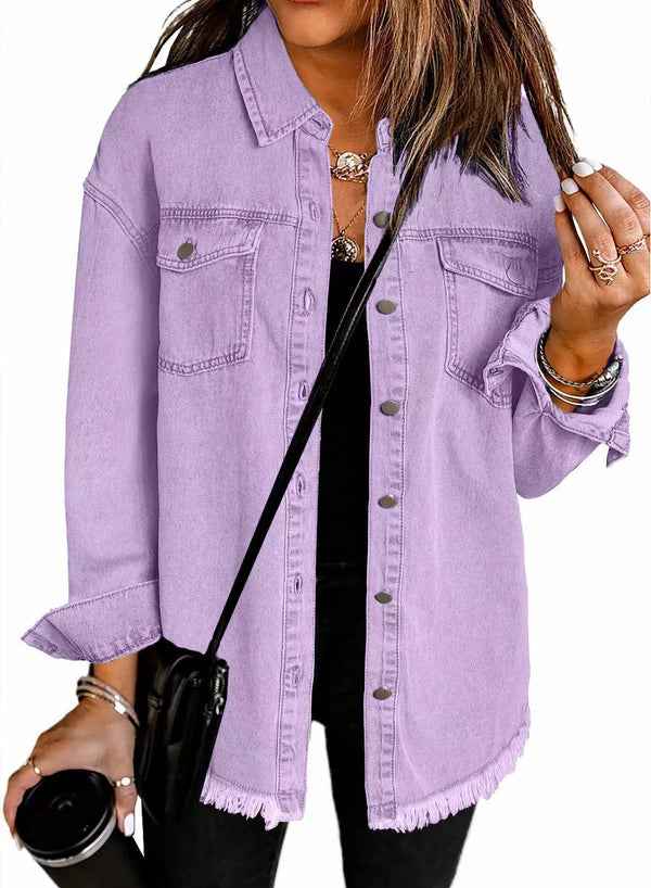 Kahlia - Giacca in Denim a Maniche Lunghe