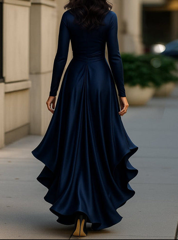 Arina - Elegante Abito Lungo Con Volant
