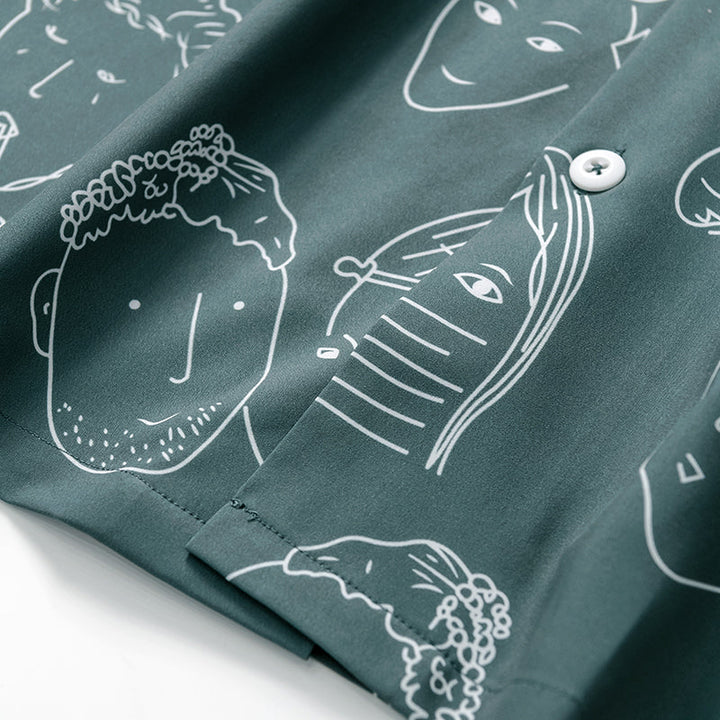 Bertrend - Camicia Stampata a Maniche Corte