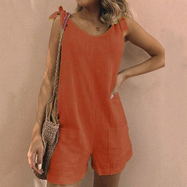 Addison - Tuta Con Spalline Con Fiocco e Tasche