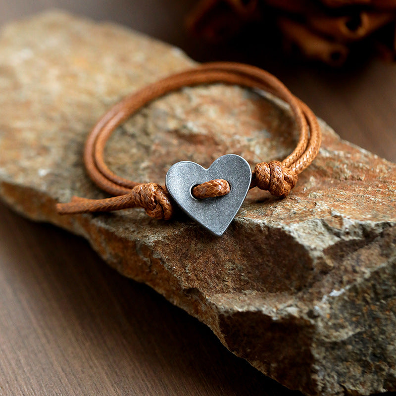 Lovenna - Bracciale Fatto a Mano con Simbolo del Cuore