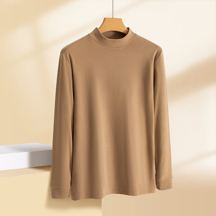 Zimran - Camicia a Maniche Lunghe Con Collo Rotondo