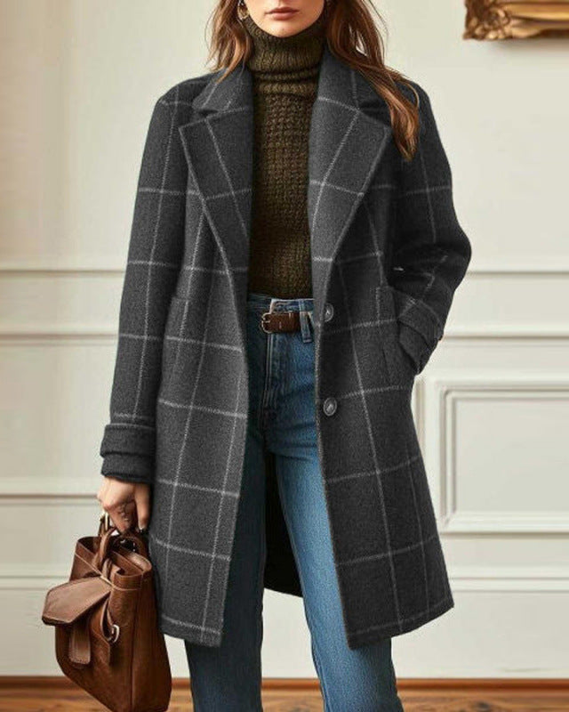 Yaliya – Cappotto Classico a Quadri