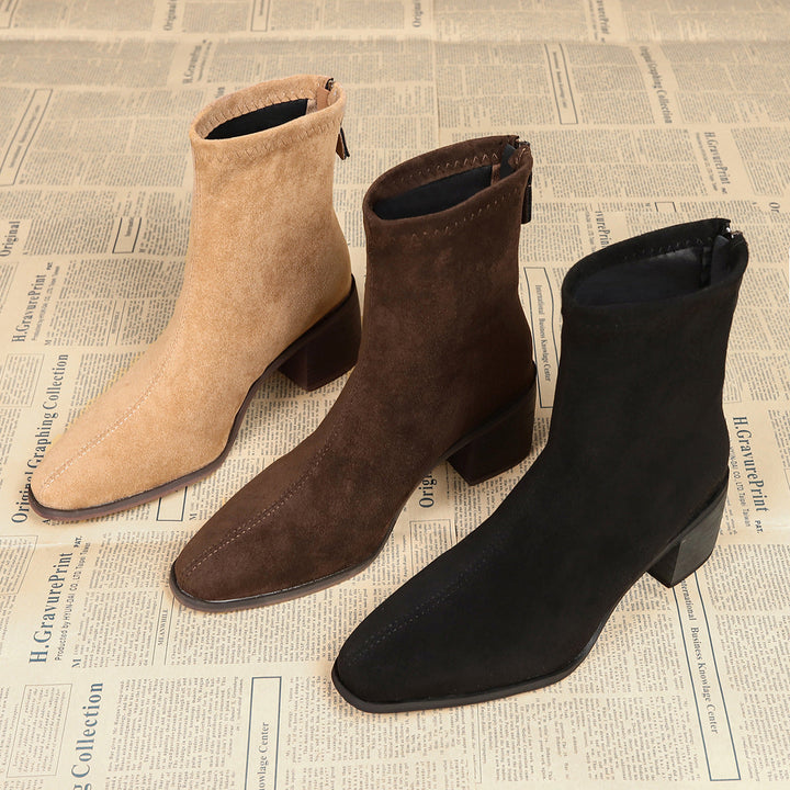 Sheley - Eleganti Stivaletti In Pelle Scamosciata