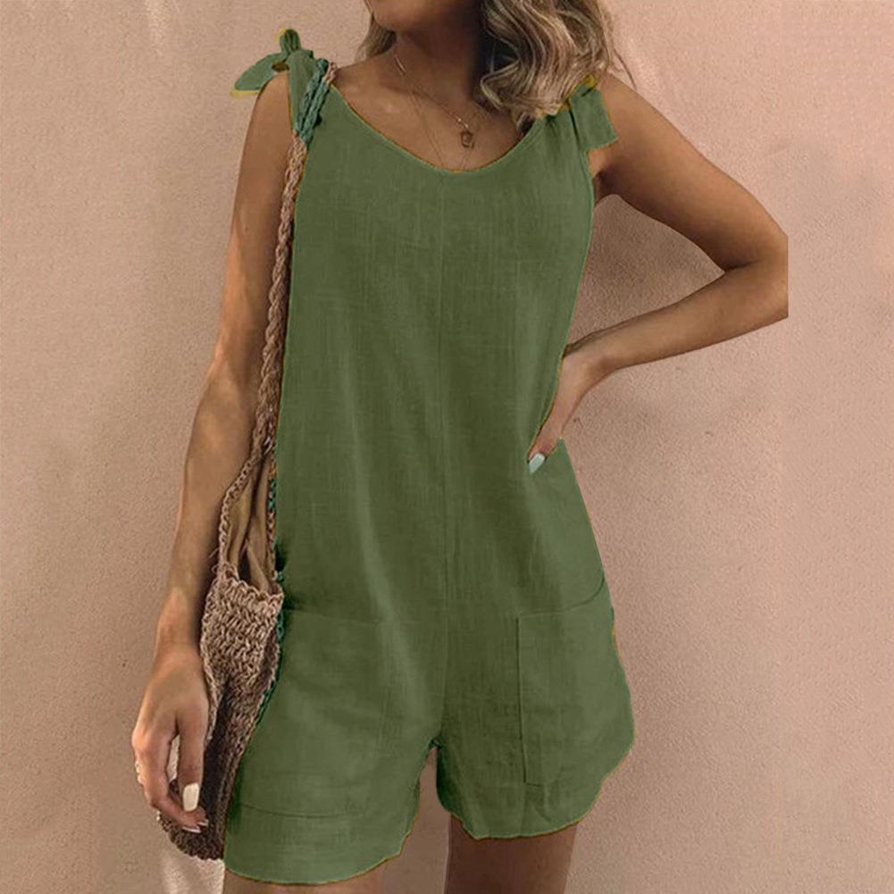 Addison - Tuta Con Spalline Con Fiocco e Tasche