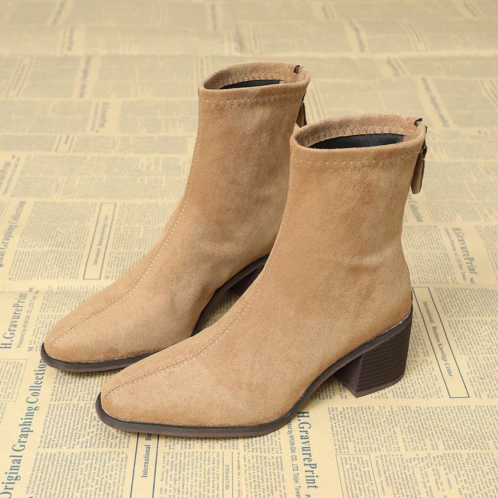 Sheley - Eleganti Stivaletti In Pelle Scamosciata