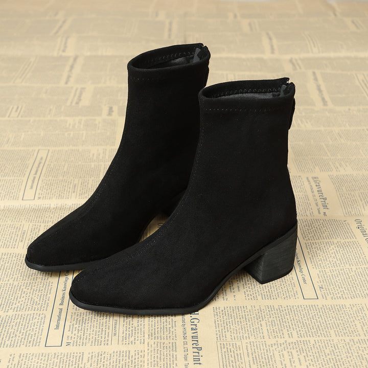 Sheley - Eleganti Stivaletti In Pelle Scamosciata