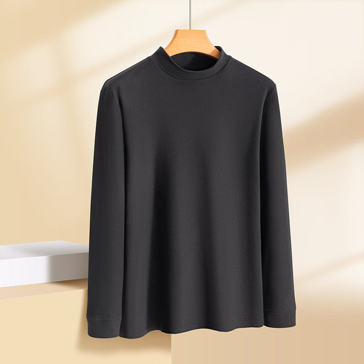Zimran - Camicia a Maniche Lunghe Con Collo Rotondo