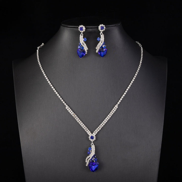 Lelia - Set Di Orecchini e Collana Con Strass
