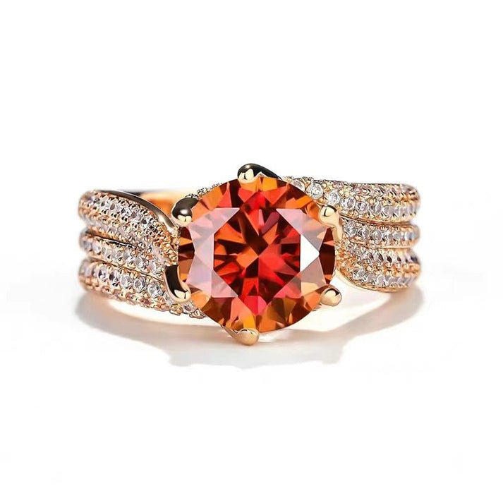 Halyna - Anello Con Moissanite Super Flash Da 3 Carati