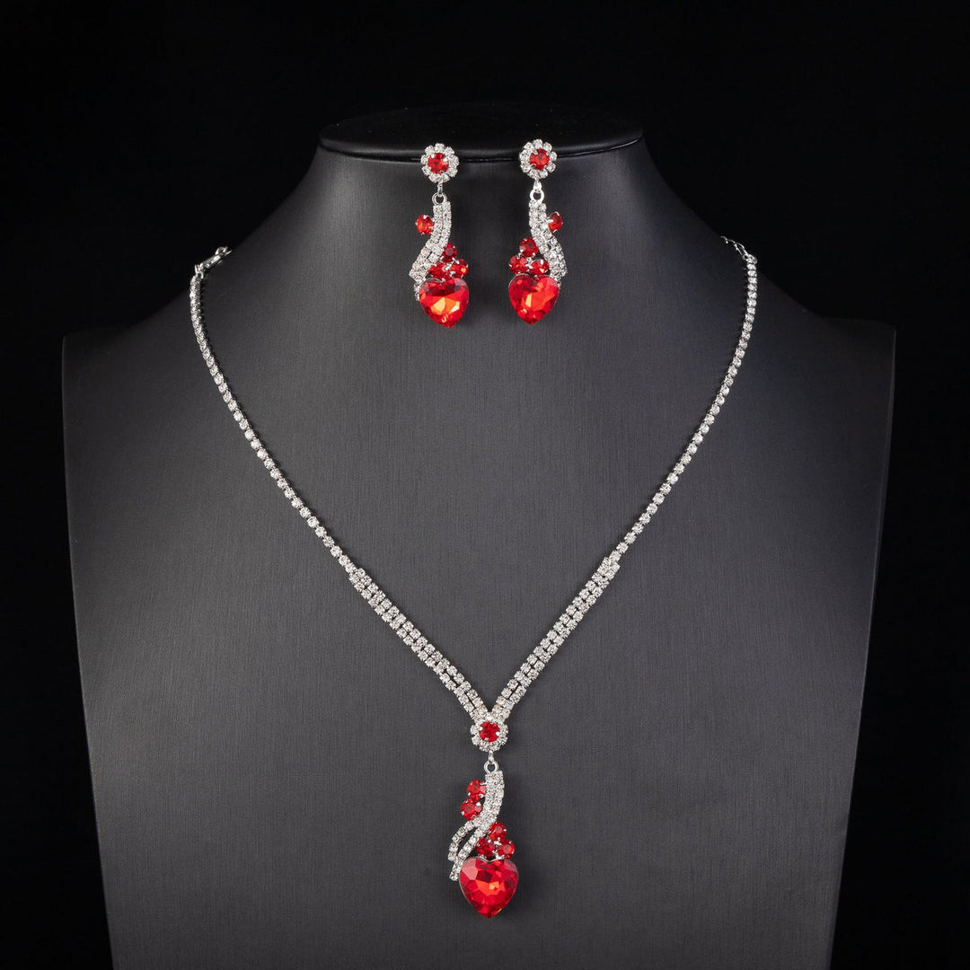 Lelia - Set Di Orecchini e Collana Con Strass