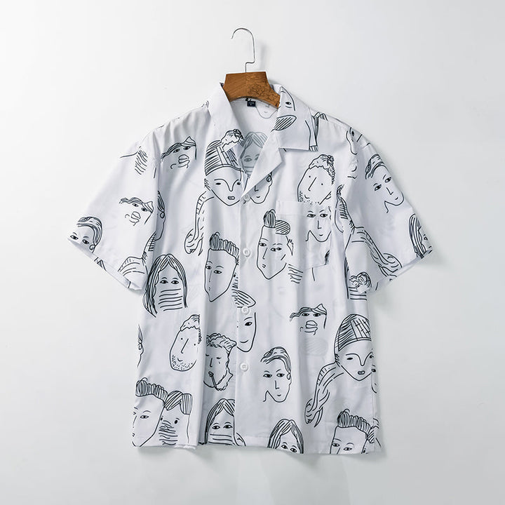 Bertrend - Camicia Stampata a Maniche Corte