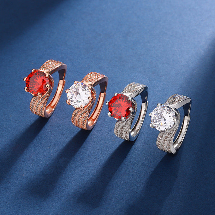 Halyna - Anello Con Moissanite Super Flash Da 3 Carati