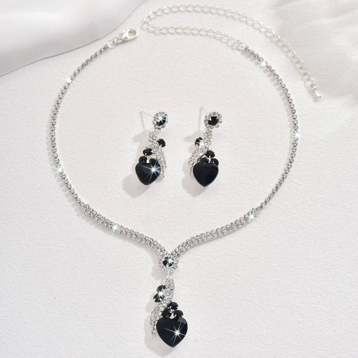 Lelia - Set Di Orecchini e Collana Con Strass