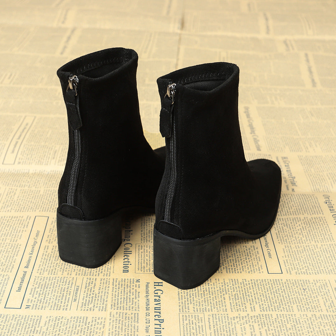 Sheley - Eleganti Stivaletti In Pelle Scamosciata