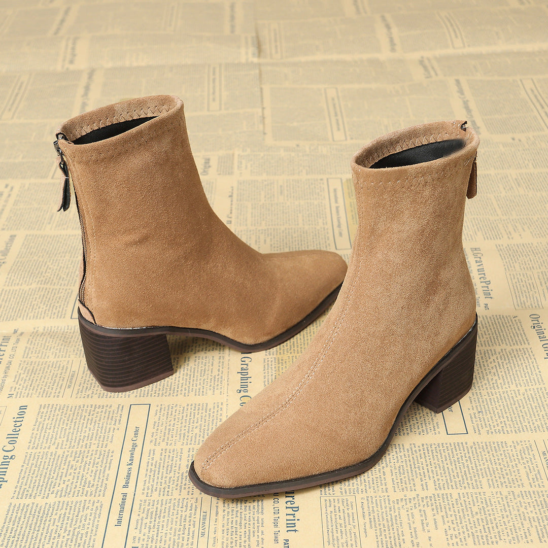 Sheley - Eleganti Stivaletti In Pelle Scamosciata