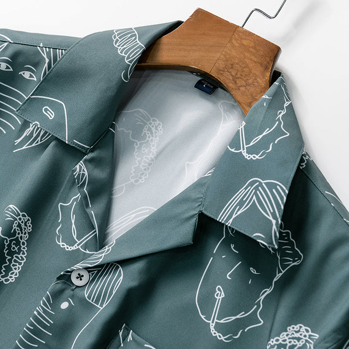 Bertrend - Camicia Stampata a Maniche Corte