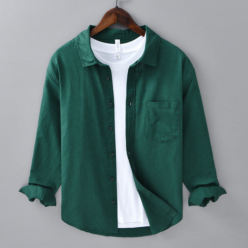 Johnson - Camicia Di Lino Abbottonatura