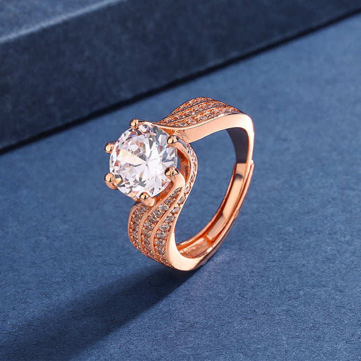 Halyna - Anello Con Moissanite Super Flash Da 3 Carati