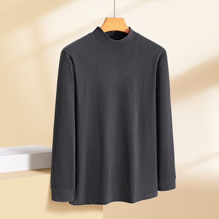 Zimran - Camicia a Maniche Lunghe Con Collo Rotondo