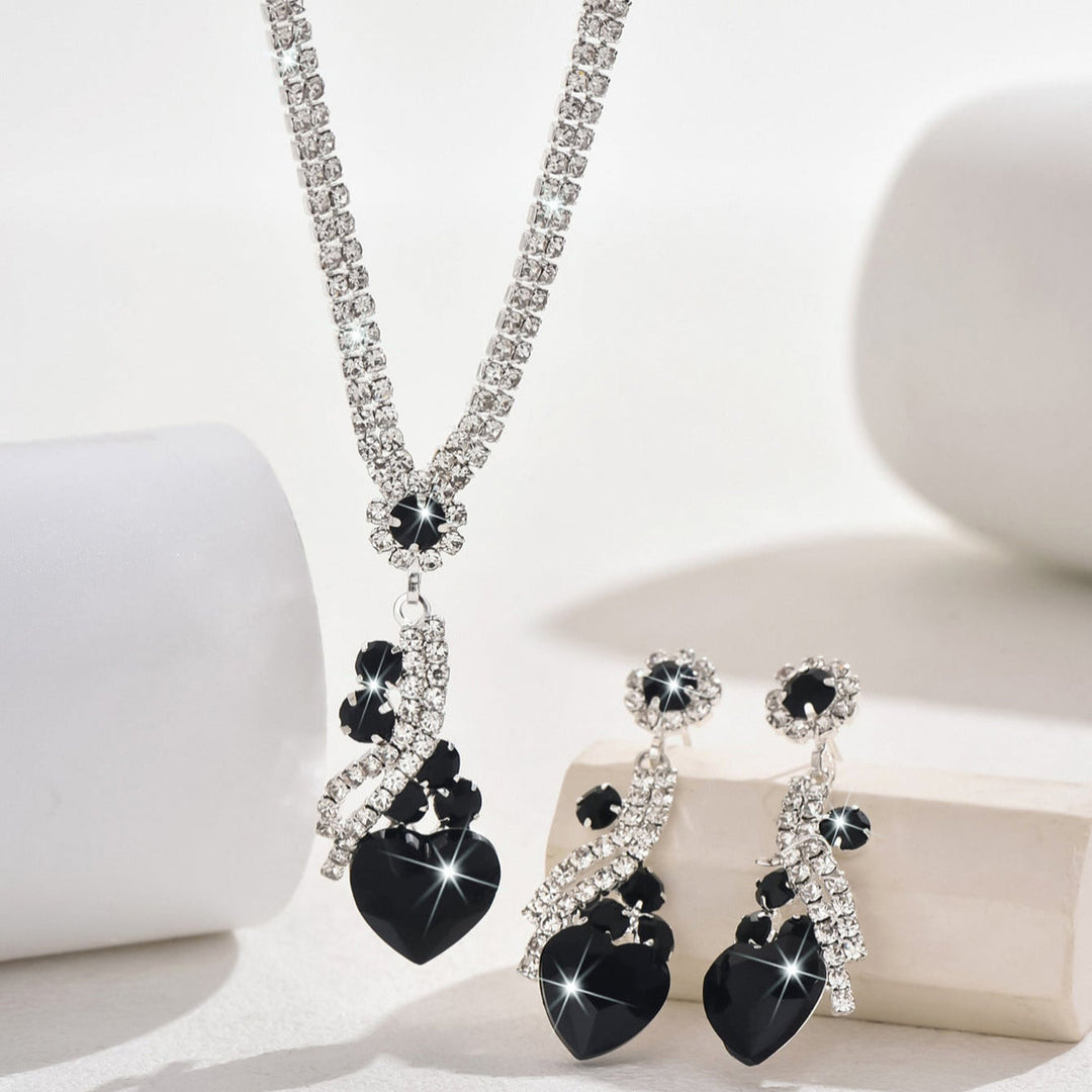 Lelia - Set Di Orecchini e Collana Con Strass