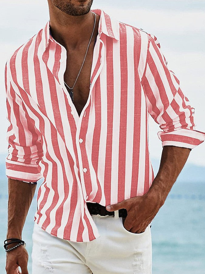 Ravi - Camicia Casual a Righe