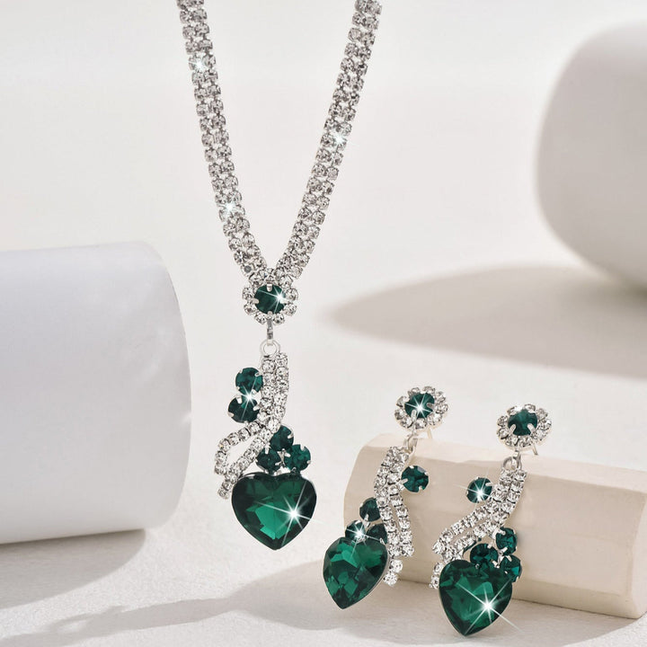 Lelia - Set Di Orecchini e Collana Con Strass