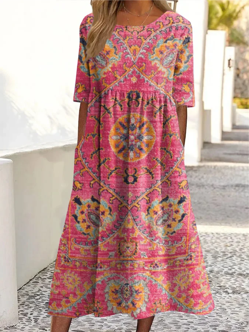 Medeina - Abito Elegante Con Stampa