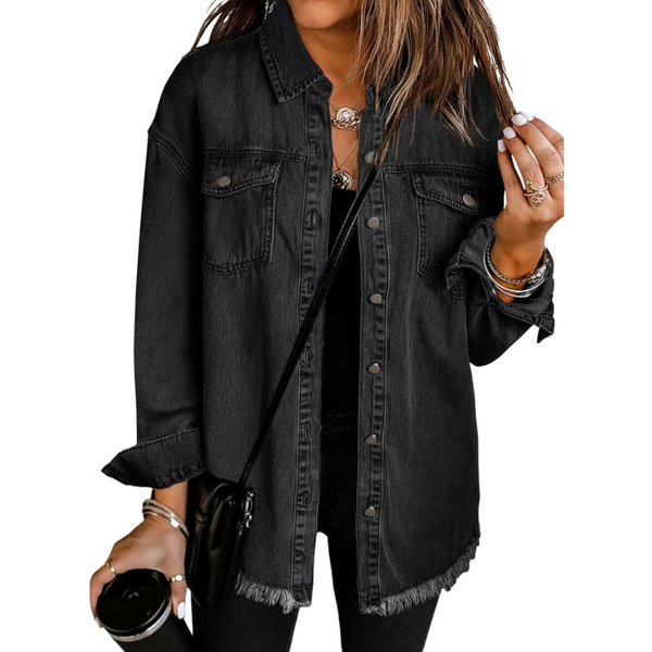 Kahlia - Giacca in Denim a Maniche Lunghe