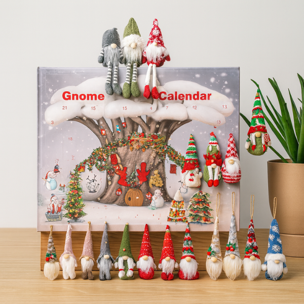 FestiveCharm - Calendario Dell'Avvento Con Gnomi Natalizi