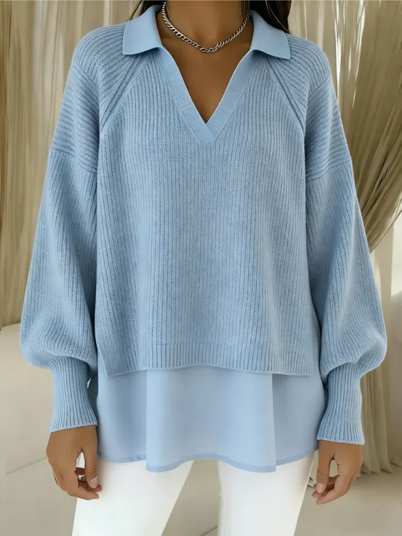 Ofra - Maglione a Maniche Lunghe Lavorato a Maglia