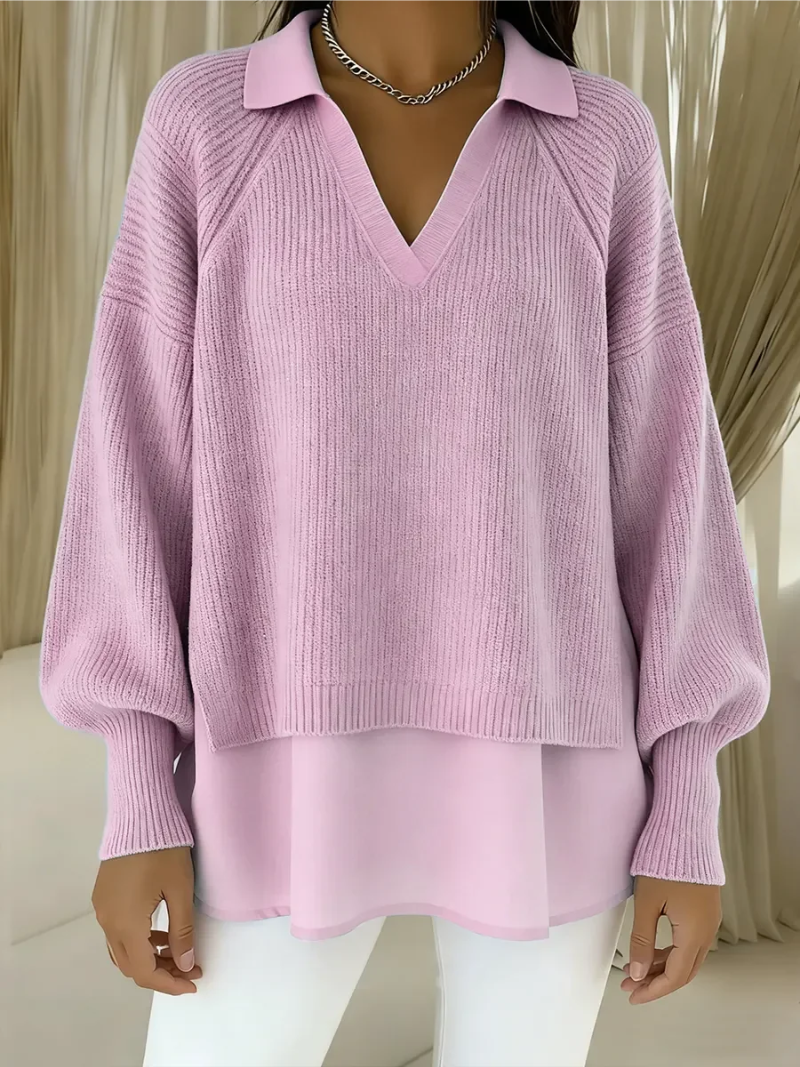 Ofra - Maglione a Maniche Lunghe Lavorato a Maglia