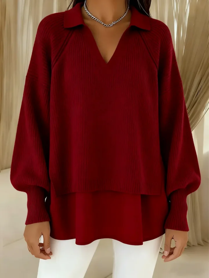 Ofra - Maglione a Maniche Lunghe Lavorato a Maglia