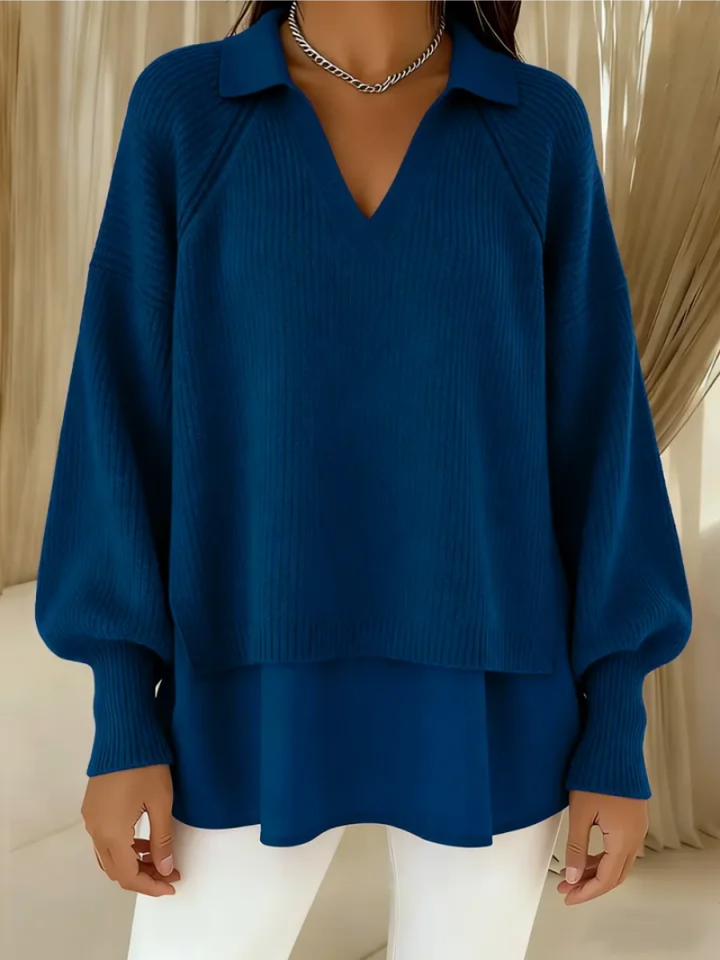 Ofra - Maglione a Maniche Lunghe Lavorato a Maglia