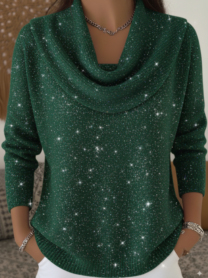 Waynwood - Maglione Scintillante Con Collo Decorativo