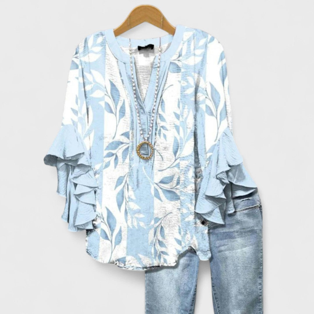 Rachida - Elegante Camicetta Con Stampa Floreale