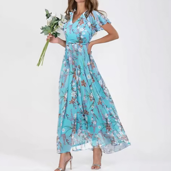 Danielle - Elegante Abito Con Scollo A V Che Copre Il Ventre