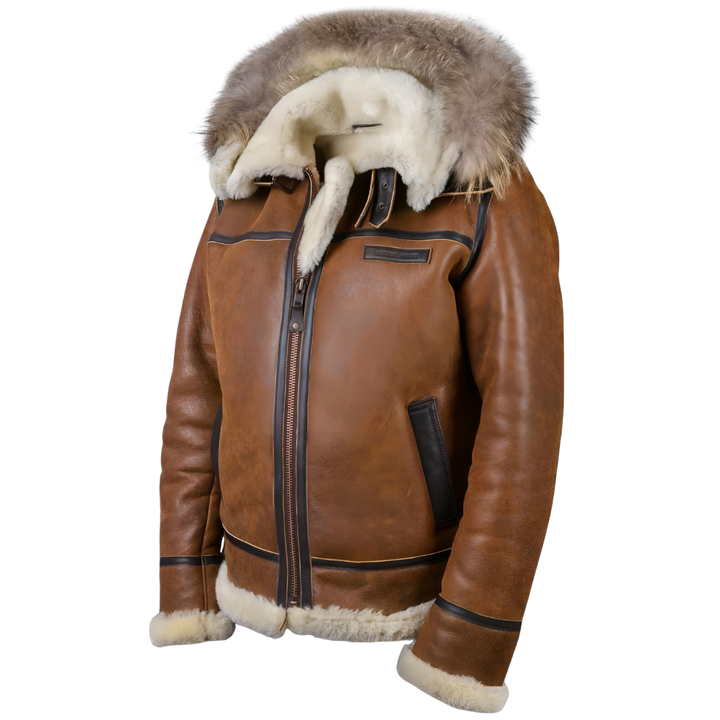 Grantham - Giacca Bomber con Cappuccio in Pelliccia
