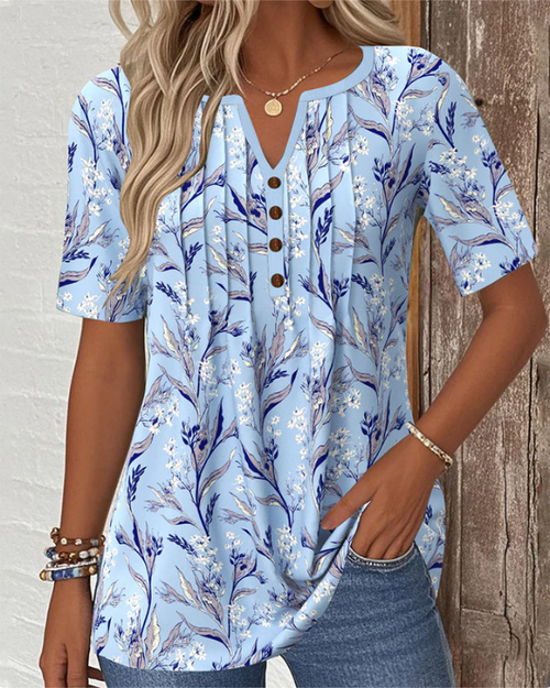 Taya - Elegante Camicetta Con Stampa Floreale